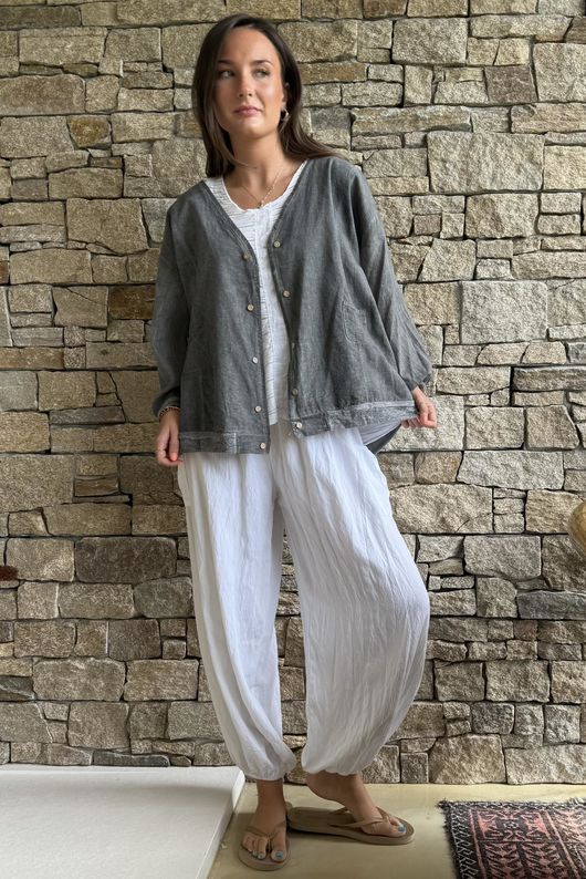 Lenni Cotton Jacket Washed Charcoal